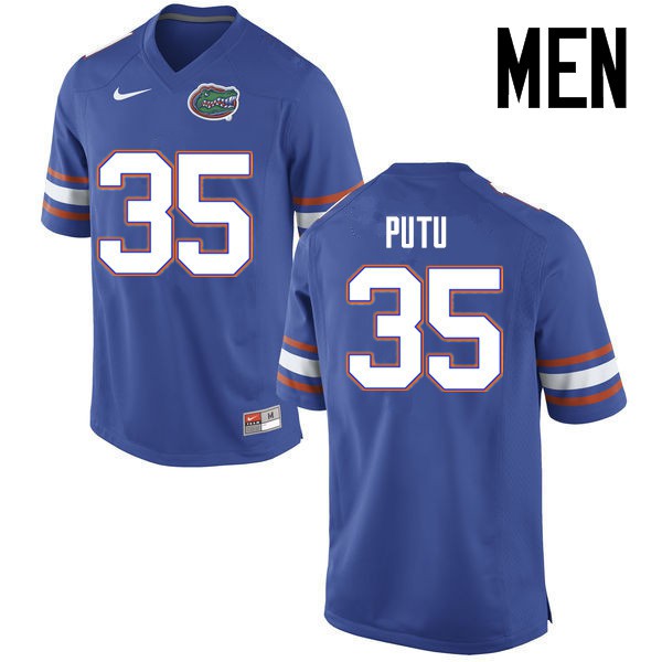 Florida Gators Men #35 Joseph Putu College Football Jerseys Blue